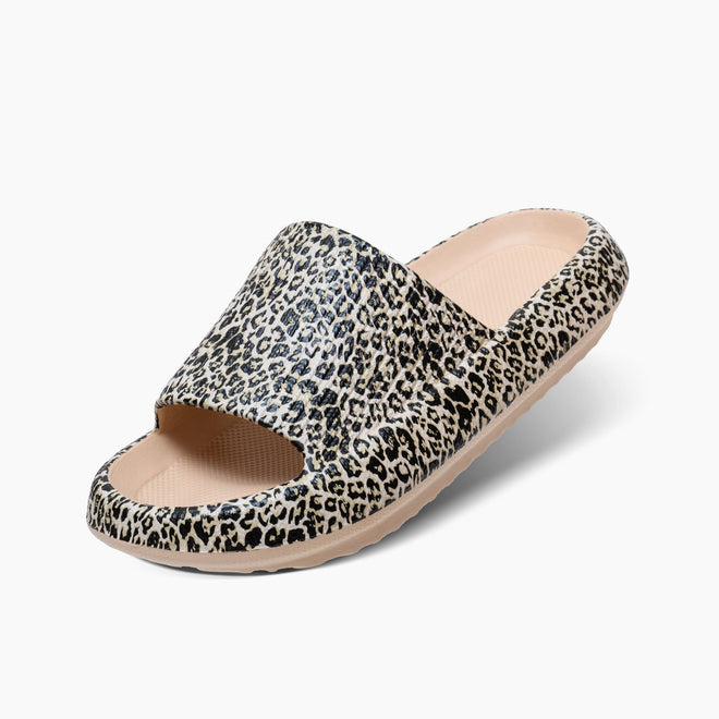 Men's Cushion Slides - Cloud Slides Leopard
