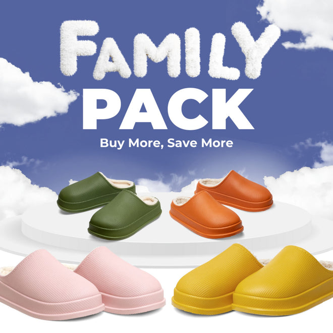 Cushion Slides with Fur - Cloud Slides