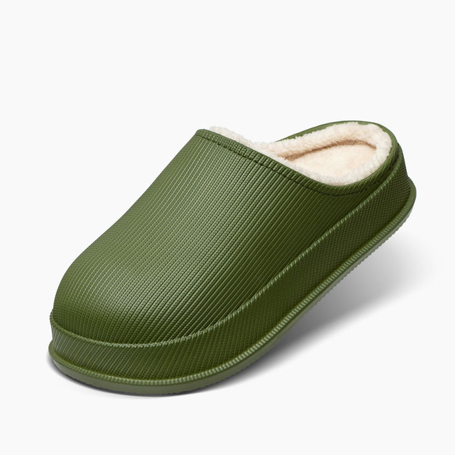 Cloud Slides - Men's Cozy Fur Green
