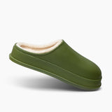 Cloud Slides - Cozy Fur Green