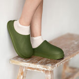 Cloud Slides - Cozy Fur Green